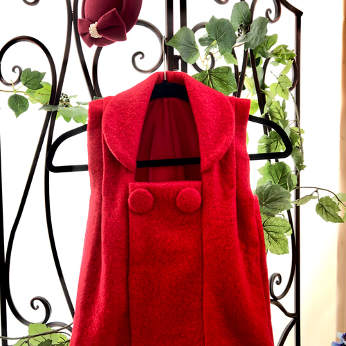 七五三3歳着物用お被布とヘッドドレスの大正ロマンなレトロ