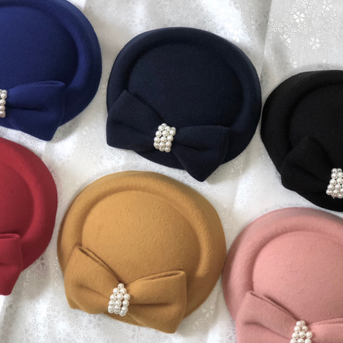 レトロなヘッドドレス トーク帽〈七五三・発表会に大正ロマンなミニ