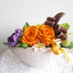 手染め布花 春の歌⓸ 薔薇1枝 玄関・和洋の空間・お部屋のインテリア