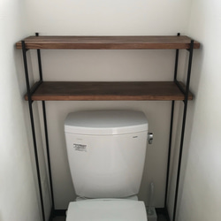 【フルオーダートイレラック】　シェルフ　家具　収納　トイレ家具　インテリア　アイアン家具 2枚目の画像