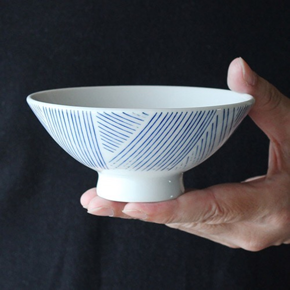 souzyu-en modern 雨　Sサイズ　ご飯茶碗　瀬戸焼 5枚目の画像