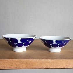 souzyu-en modern 川　夫婦セット（S・Ｍ各1個）　ご飯茶碗　瀬戸焼 1枚目の画像