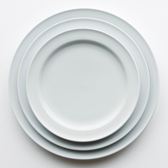 典型プレート　6寸皿　ブルーホワイト　瀬戸焼 6枚目の画像