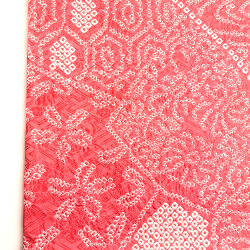 正絹 仕立上り 名古屋帯 絞り ピンク 長尺 和装小物（帯・半襟） 枯淡