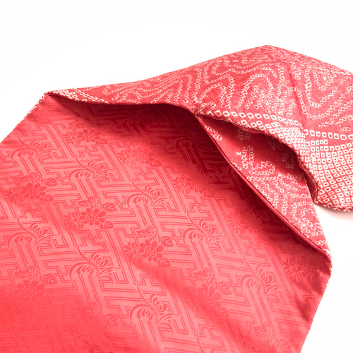 正絹 仕立上り 名古屋帯 絞り ピンク 長尺 和装小物（帯・半襟） 枯淡