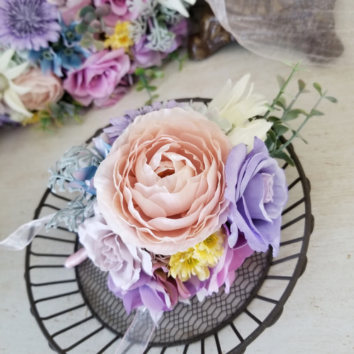 ラプンツェルカラー*ラベンダーのリースブーケ