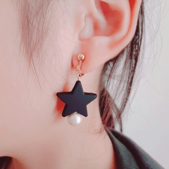 black star★×ｺｯﾄﾝﾊﾟｰﾙのｲﾔﾘﾝｸﾞ 4枚目の画像