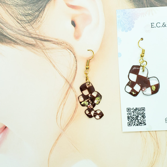 [受注製作]クッキーの切り絵ピアス/イヤリング 3枚目の画像