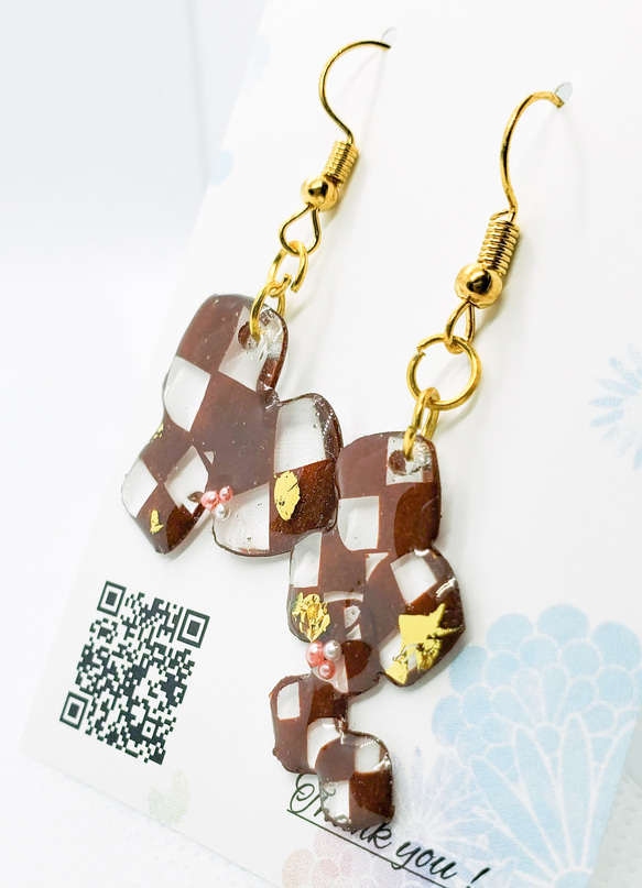 [受注製作]クッキーの切り絵ピアス/イヤリング 5枚目の画像