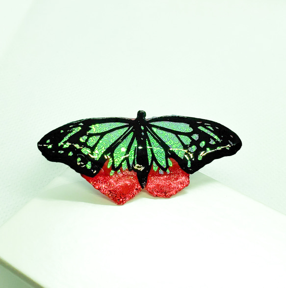 旅するアサギマダラの切り絵ヘアゴム 4枚目の画像