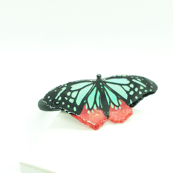 旅するアサギマダラの切り絵ヘアゴム 5枚目の画像