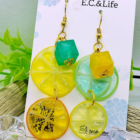 贅沢柑橘4種のピアス/イヤリング 3枚目の画像