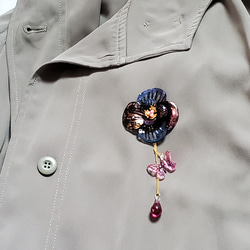 静かに燃ゆる情熱の花[ブローチ] 6枚目の画像