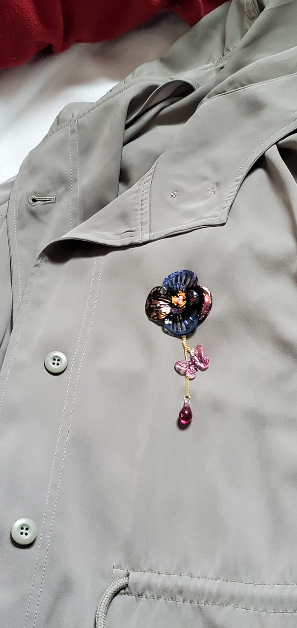 静かに燃ゆる情熱の花[ブローチ] 6枚目の画像