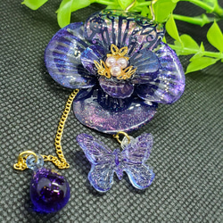 深く見つめる冷静の花[ヘアクリップ] 4枚目の画像