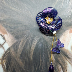 深く見つめる冷静の花[ヘアクリップ] 5枚目の画像