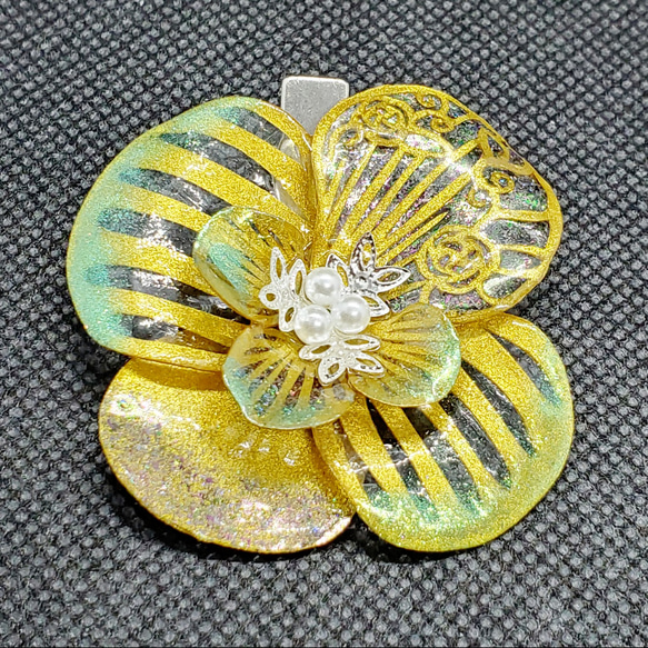 才に輝く財源の花[ヘアクリップ] 2枚目の画像