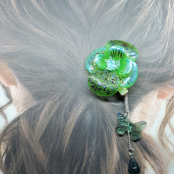 森と大空を見つめる聖母の花[ヘアクリップ] 5枚目の画像