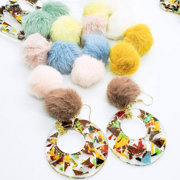 冬景色[丸型]ピアス/イヤリング 1枚目の画像