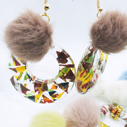 冬景色[丸型]ピアス/イヤリング 4枚目の画像