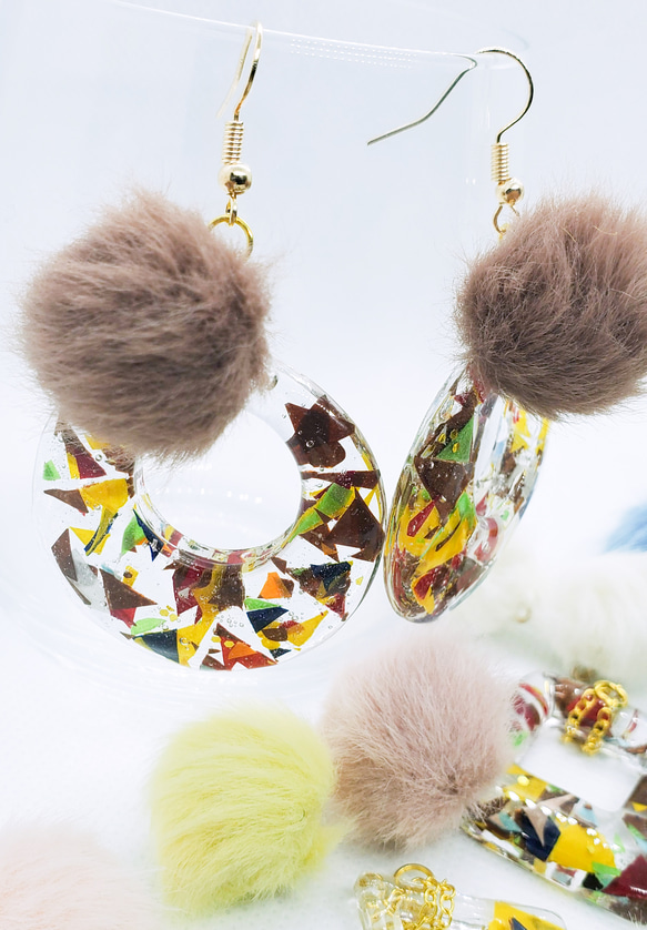 冬景色[丸型]ピアス/イヤリング 4枚目の画像