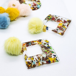 冬景色[菱形大]ピアス/イヤリング 5枚目の画像