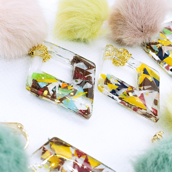 冬景色[菱形大]ピアス/イヤリング 8枚目の画像