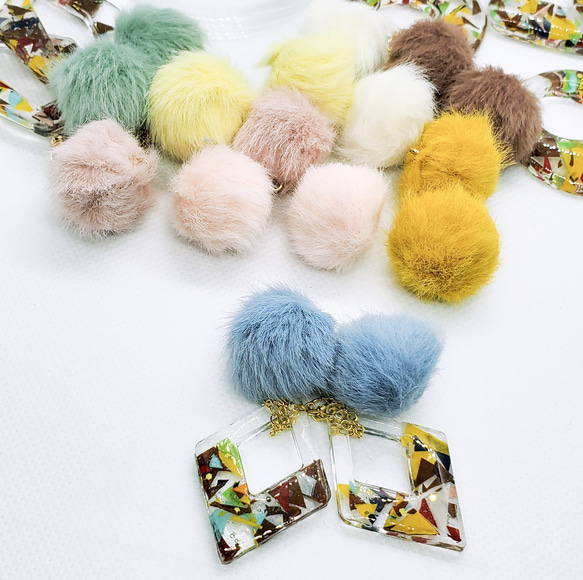 冬景色[菱形小]ピアス/イヤリング 1枚目の画像