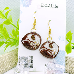 あんぱんの切り絵ピアス/イヤリング 3枚目の画像