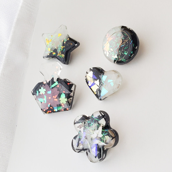 モノクロサークルのヘアゴム 4枚目の画像