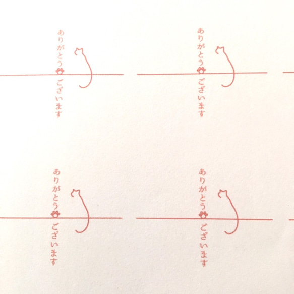 シンプル！猫ののしサンキューシールA-24！48枚！ショップシールに変更可【Yuccadesign】 3枚目の画像