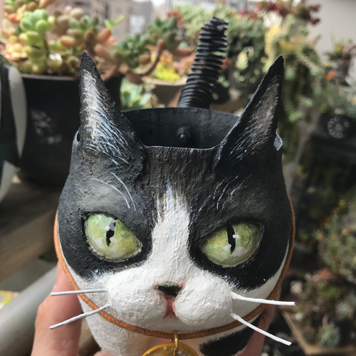 ecoにゃん」うちの子オーダー愛猫鉢雑貨 完全オリジナル受注制作品 