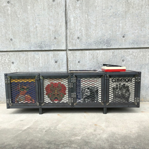 アイアン レコード ラック TV ボード LP シェルフ インダストリアル