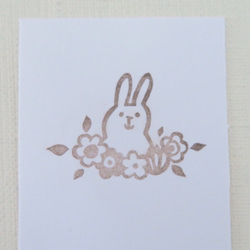 ウサギさんとお花のはんこ 2枚目の画像