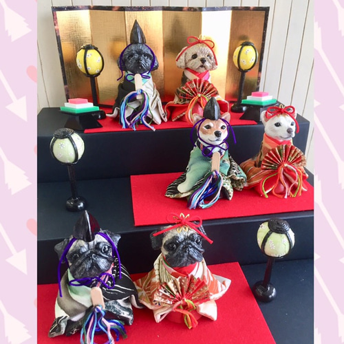 柴犬の雛人形/ひな祭り ひな人形・雛飾り PAPAS 通販 6917253｜Creema