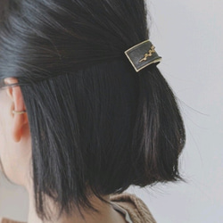 本革♡スエード×ゴールドメタル　  大人のためのポニーフック　秋色　秋カラー 10枚目の画像