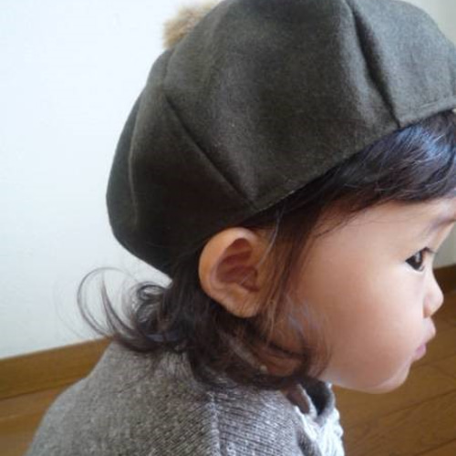 ♥かんたんベレー帽の型紙♥ 帽子 パターン キャップ