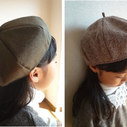 ♥かんたんベレー帽の型紙♥　帽子　パターン　キャップ　ハンドメイド　キッズ　秋冬　ウール　ニット帽 3枚目の画像