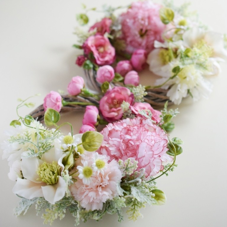 ⋆まんぼう様専用 お申込み欄⋆ 野の花オーダーメイド 贈呈用リース《真鍮ガラスケース入り⋆2個set》子育て感謝状