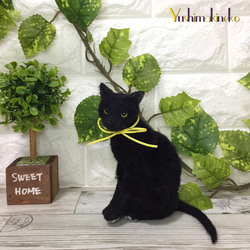 HW羊毛フェルトオーナメント 黒猫 | el flowers online shop