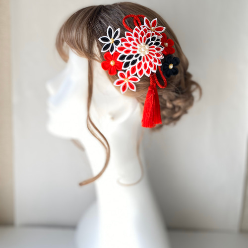 受注制作】 結婚式 ウエディング 成人式 つまみ細工 和装 髪飾り