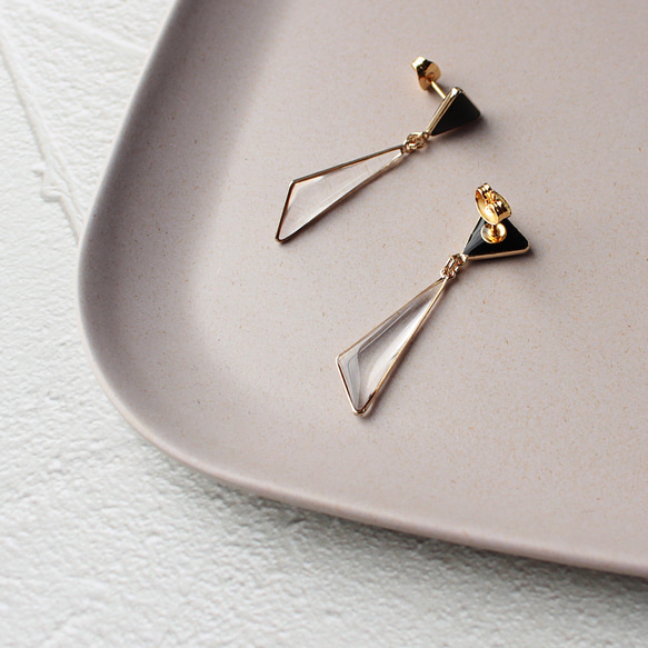 雙三角耳環 第3張的照片