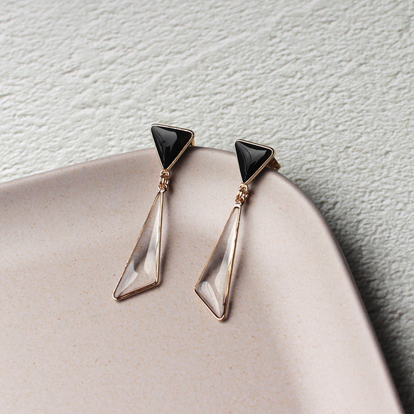 雙三角耳環 第4張的照片