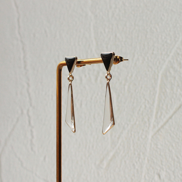 雙三角耳環 第5張的照片