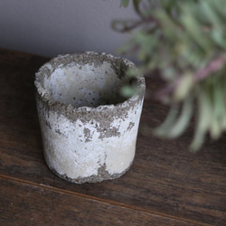 しろ の鉢 　white concrete pots コンクリート　植木鉢 5枚目の画像