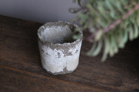しろ の鉢 　white concrete pots コンクリート　植木鉢 5枚目の画像