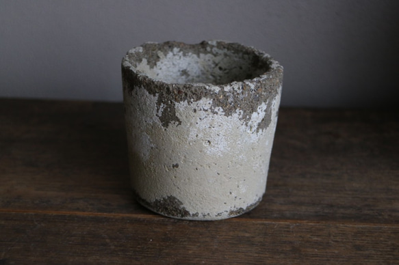 しろ の鉢 　white concrete pots コンクリート　植木鉢 6枚目の画像