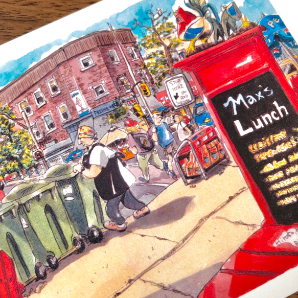*送料無料⑧『カナダMax's Lunch』オリジナルスケッチ ポストカード 3枚組 3枚目の画像