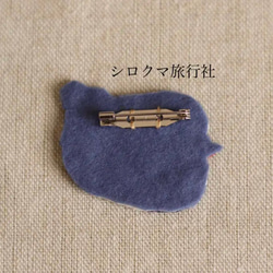 白鳥の湖の刺繍ブローチ 5枚目の画像