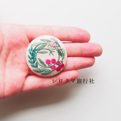 【植物 】embroidery brooch 刺繡胸針 第4張的照片